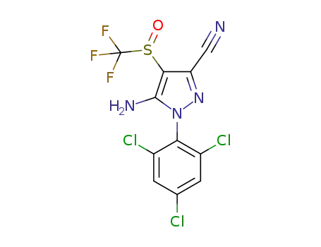 1H-Pyrazole-3-carbonitrile,
5-amino-1-(2,4,6-trichlorophenyl)-4-[(trifluoromethyl)sulfinyl]-