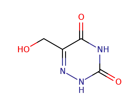 Molecular Structure of 4449-45-0 (1,2,4-Triazine-3,5(2H,4H)-dione, 6-(hydroxymethyl)- (9CI))