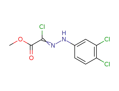 Molecular Structure of 75998-57-1 (methyl (2Z)-chloro[2-(3,4-dichlorophenyl)hydrazinylidene]ethanoate)