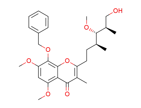 8-Benzyloxy-2-((3S,4S,5R)-6-hydroxy-4-methoxy-3,5-dimethyl-hexyl)-5,7-dimethoxy-3-methyl-chromen-4-one