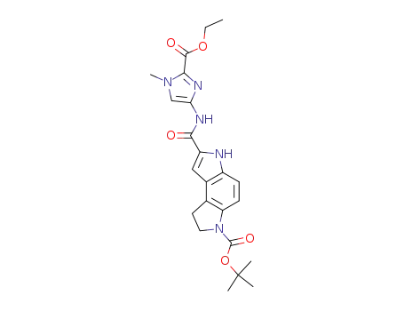 7-(2-ethoxycarbonyl-1-methyl-1<i>H</i>-imidazol-4-ylcarbamoyl)-1,6-dihydro-2<i>H</i>-3,6-diaza-<i>as</i>-indacene-3-carboxylic acid <i>tert</i>-butyl ester