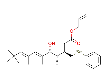(6E,8E)-(3R,4S,5R)-5-Hydroxy-4,6,8,10,10-pentamethyl-3-phenylselanylmethyl-undeca-6,8-dienoic acid allyl ester