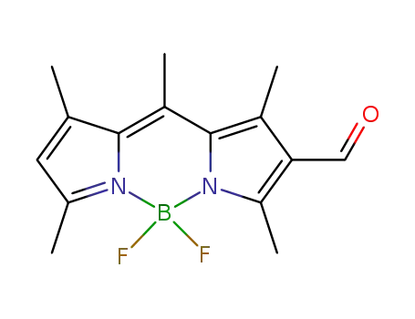 Molecular Structure of 198149-19-8 (5,5-difluoro-1,3,7,9,10-pentamethyl-5H-5λ<sup>4</sup>,6λ<sup>4</sup>-dipyrrolo[1,2-c:2',1'-f][1,3,2]diazaborinine-2-carbaldehyde)
