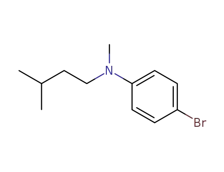 Molecular Structure of 91935-10-3 (Benzenamine, 4-bromo-N-methyl-N-(3-methylbutyl)-)