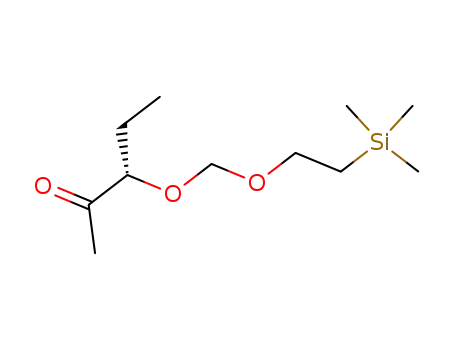 Molecular Structure of 179944-05-9 (2-Pentanone, 3-[[2-(trimethylsilyl)ethoxy]methoxy]-, (3S)-)