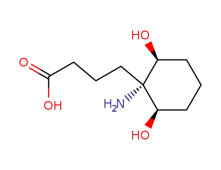 Molecular Structure of 244154-24-3 (Cyclohexanebutanoic acid, 1-amino-2,6-dihydroxy-, (2R,6S)-rel- (9CI))