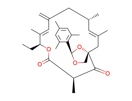 (11E,16E)-(2R,5S,7R,10S,15S)-10-Ethyl-7,11,15,17-tetramethyl-13-methylene-2-(2,4,6-trimethyl-phenyl)-1,3,9-trioxa-spiro[4.13]octadeca-11,16-diene-6,8-dione