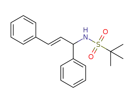 Molecular Structure of 1321591-69-8 ((E)-N-(1,3-diphenylallyl)-2-methylpropane-2-sulfonamide)