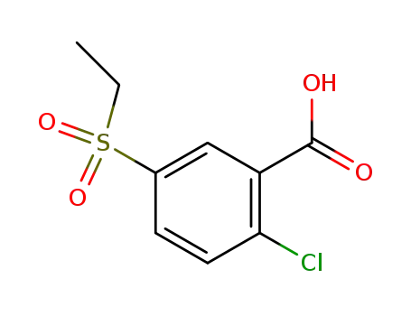 Molecular Structure of 90649-97-1 (Benzoic acid, 2-chloro-5-(ethylsulfonyl)-)