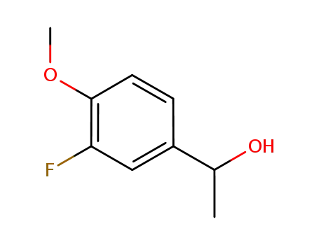 Molecular Structure of 590417-81-5 (Benzenemethanol, 3-fluoro-4-methoxy-alpha-methyl- (9CI))