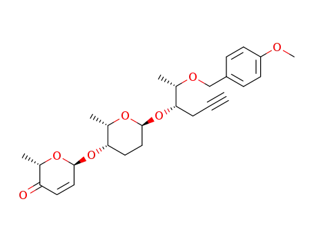 (2S,6R)-6-((2S,3S,6S)-6-{(S)-1-[(S)-1-(4-Methoxy-benzyloxy)-ethyl]-but-3-ynyloxy}-2-methyl-tetrahydro-pyran-3-yloxy)-2-methyl-6H-pyran-3-one