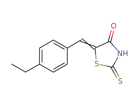 Molecular Structure of 403811-55-2 ((Z,E)-5-(4-ETHYLBENZYLIDINE)-2-THIOXOTHIAZOLIDIN-4-ONE)