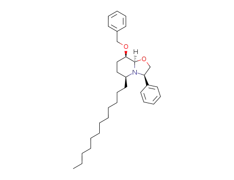 (3R,5S,8R,8aR)-8-Benzyloxy-5-dodecyl-3-phenyl-hexahydro-oxazolo[3,2-a]pyridine