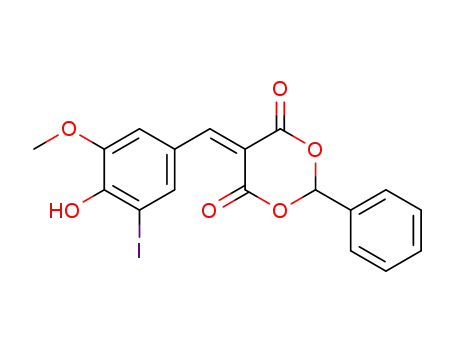 5-(4-hydroxy-3-iodo-5-methoxybenzylidene)-2-phenyl-1,3-dioxane-4,6-dione