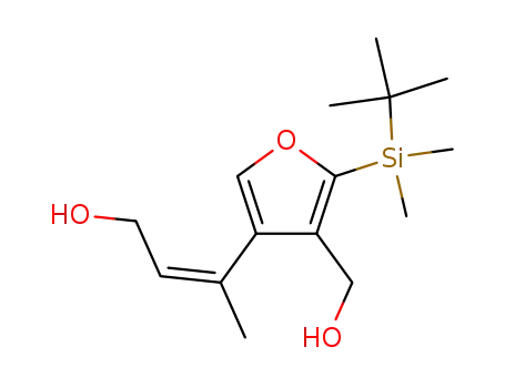 Molecular Structure of 138174-46-6 (3-Furanmethanol,
2-[(1,1-dimethylethyl)dimethylsilyl]-4-(3-hydroxy-1-methyl-1-propenyl)-)