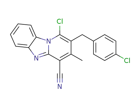 1-CHLORO-2-(4-CHLORO-BENZYL)-3-METHYL-BENZO[4,5]IMIDAZO[1,2-A]PYRIDINE-4-CARBONITRILE
