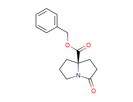 Molecular Structure of 216392-65-3 (1H-Pyrrolizine-7a(5H)-carboxylic acid, tetrahydro-3-oxo-, phenylmethyl ester)