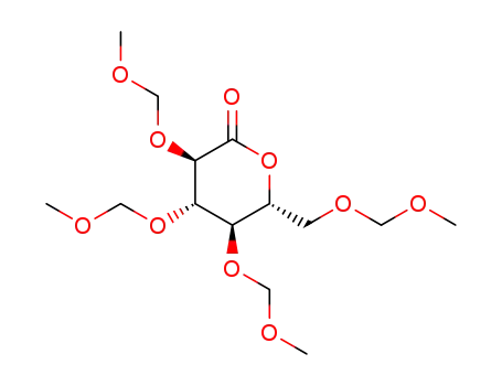 Molecular Structure of 189825-51-2 (2,3,4,6-tetra-O-(methoxymethyl)-δ-D-gluconolactone)