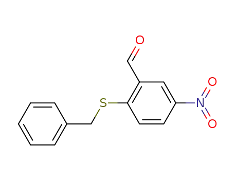 Molecular Structure of 175278-43-0 (2-(BENZYLTHIO)-5-NITROBENZALDEHYDE)