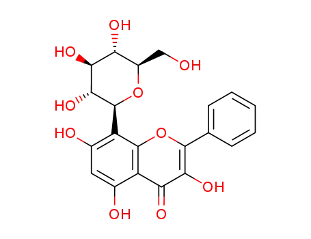 Molecular Structure of 28225-12-9 (galangin 8-C-β-D-glucoside)