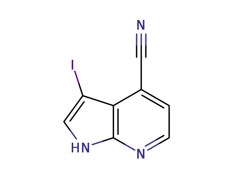 Molecular Structure of 956485-59-9 (3-IODO-1H-PYRROLO[2,3-B]PYRIDINE-4-CARBONITRILE)