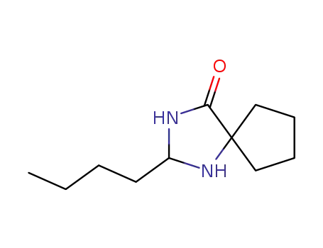 Molecular Structure of 151257-03-3 (2-n-butyl-1,3-diazaspiro<4.4>nonan-4-one)