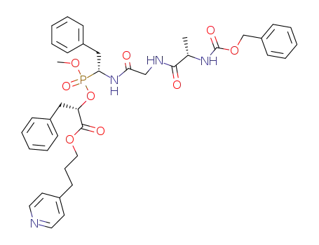 (S)-2-({(R)-1-[2-((S)-2-Benzyloxycarbonylamino-propionylamino)-acetylamino]-2-phenyl-ethyl}-methoxy-phosphinoyloxy)-3-phenyl-propionic acid 3-pyridin-4-yl-propyl ester