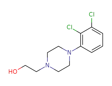 Molecular Structure of 90096-40-5 (1-Piperazineethanol, 4-(2,3-dichlorophenyl)-)
