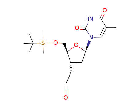 Thymidine,
3'-deoxy-5'-O-[(1,1-dimethylethyl)dimethylsilyl]-3'-(2-oxoethyl)-