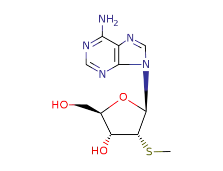 Molecular Structure of 30545-89-2 (9-(2-S-methyl-2-thiopentofuranosyl)-9H-purin-6-amine)