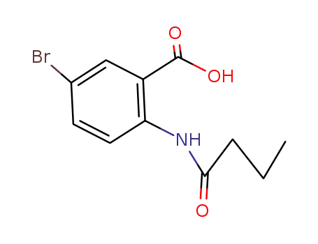 Molecular Structure of 73721-76-3 (5-BROMO-2-BUTYRAMIDOBENZOIC ACID)