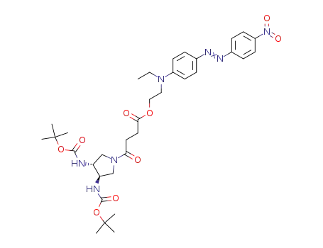 4-((3R,4R)-3,4-Bis-tert-butoxycarbonylamino-pyrrolidin-1-yl)-4-oxo-butyric acid 2-{ethyl-[4-(4-nitro-phenylazo)-phenyl]-amino}-ethyl ester