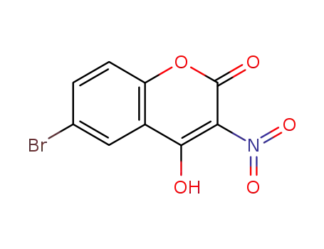 Molecular Structure of 55005-21-5 (2H-1-Benzopyran-2-one, 6-bromo-4-hydroxy-3-nitro-)