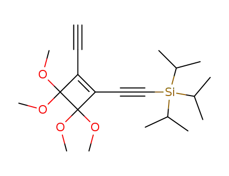 (2-Ethynyl-3,3,4,4-tetramethoxy-cyclobut-1-enylethynyl)-triisopropyl-silane