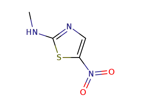 Molecular Structure of 59849-85-3 (2-Thiazolamine, N-methyl-5-nitro-)