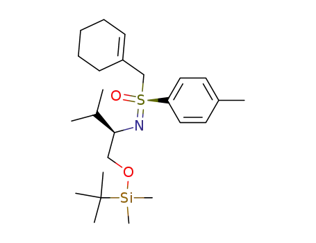 (+)-(S<sub>S</sub>,N(1R))-N-(1-{[(tert-butyldimethylsilyl)oxy]methyl}-2-methylpropyl)-S-(cyclohex-1-en-1-ylmethyl)-S-(4-methylphenyl)sulfoximine