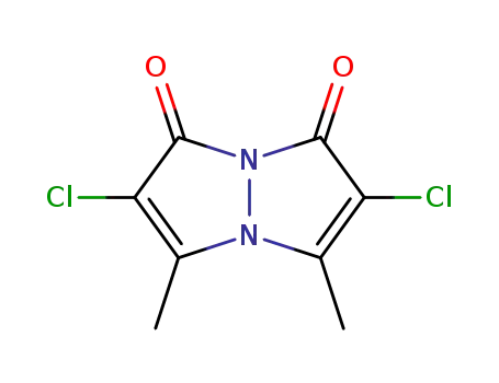 Molecular Structure of 68654-19-3 (1H,7H-Pyrazolo[1,2-a]pyrazole-1,7-dione, 2,6-dichloro-3,5-dimethyl-)