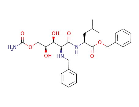 (S)-2-((2S,3S,4S)-2-Benzylamino-5-carbamoyloxy-3,4-dihydroxy-pentanoylamino)-4-methyl-pentanoic acid benzyl ester