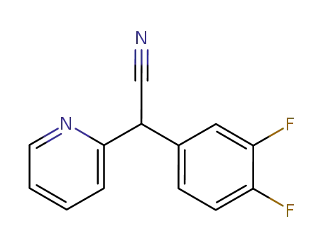 Molecular Structure of 122376-71-0 ((RS)-(3,4-difluoro-phenyl)-pyridin-2-yl-acetonitrile)