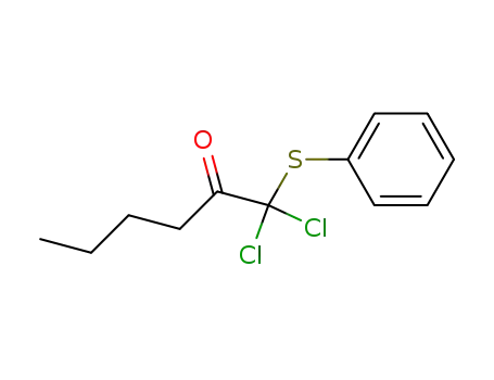 Molecular Structure of 137524-61-9 (1,1-Dichloro-1-phenylsulfanyl-hexan-2-one)