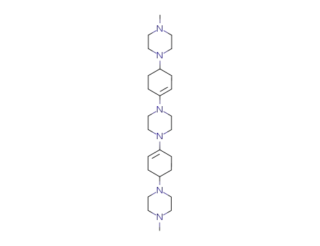 Molecular Structure of 155778-85-1 (1,4-bis-<4-(4-methyl-piperazin-1-yl)-cyclohexen-1-yl>-piperazine)