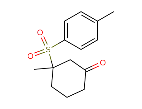 Molecular Structure of 33866-94-3 (3-methyl-3-((4-methylphenyl)sulfonyl)cyclohexanone)