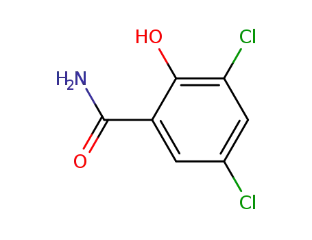 Molecular Structure of 17892-26-1 (3,5-Dichloro-2-Hydroxy Benzamide)