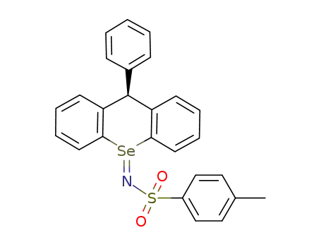 Molecular Structure of 82238-23-1 (9H-Selenoxanthene,
10,10-dihydro-10-[[(4-methylphenyl)sulfonyl]imino]-9-phenyl-, trans-)