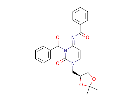 N-[3-Benzoyl-1-((S)-2,2-dimethyl-[1,3]dioxolan-4-ylmethyl)-2-oxo-2,3-dihydro-1H-pyrimidin-(4E)-ylidene]-benzamide