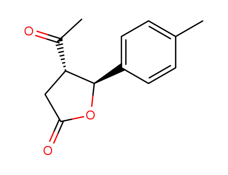 2(3H)-Furanone, 4-acetyldihydro-5-(4-methylphenyl)-, trans-