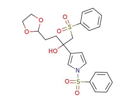 1-Benzenesulfonyl-2-(1-benzenesulfonyl-1H-pyrrol-3-yl)-4-[1,3]dioxolan-2-yl-butan-2-ol