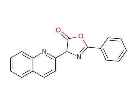 Molecular Structure of 76278-23-4 (2-PHENYL-4-(2-QUINOLINYL)-1,3-OXAZOL-5(4H)-ONE)