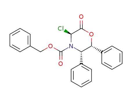 (3S,5S,6R)-4-(benzyloxycarbonyl)-3-chloro-5,6-diphenyl-2,3,5,6-tetrahydro-4H-1,4-oxazin-2-one
