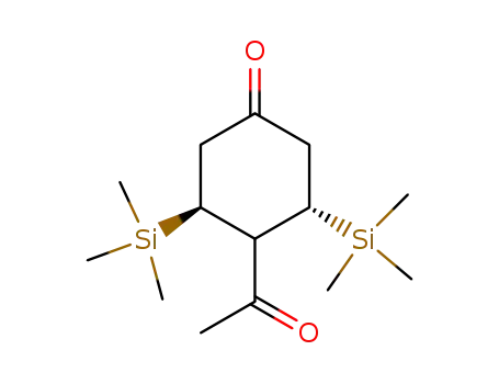 trans-4-acetyl-3,5-bis(trimethylsilyl)cyclohexanone